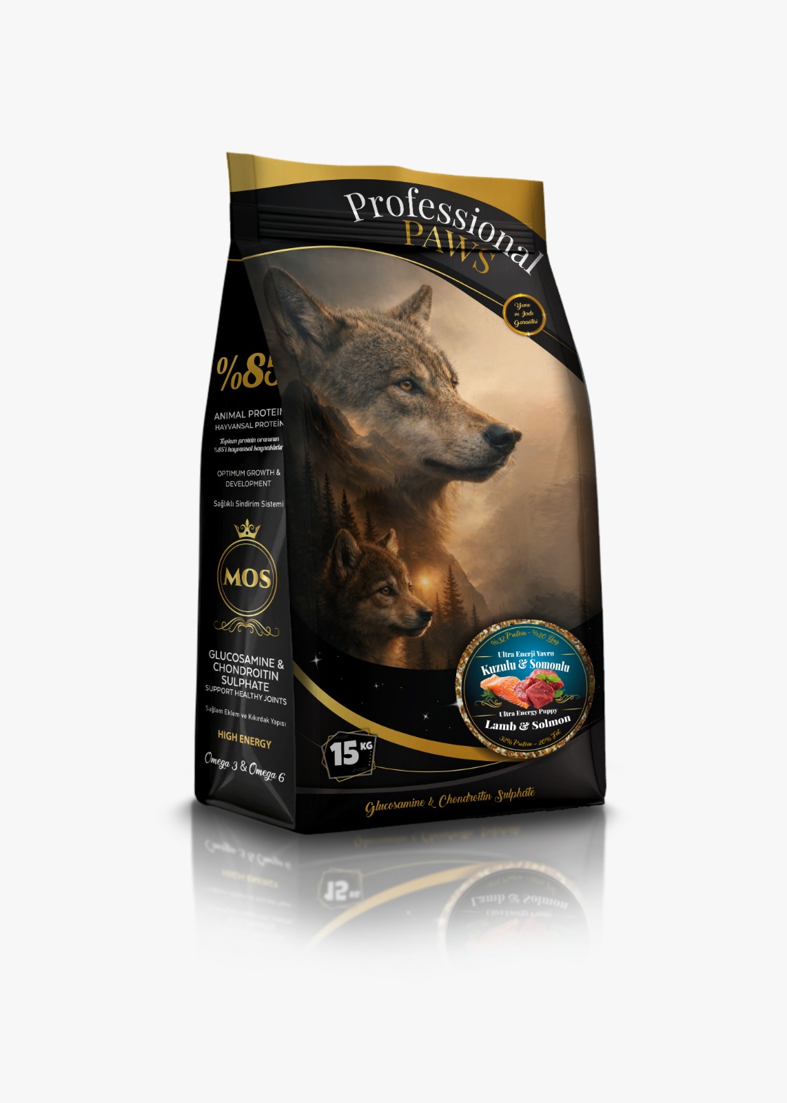Professional Paws Ultra Enerji Kuzulu Somonlu Yetişkin Köpek Maması (15 Kg)
