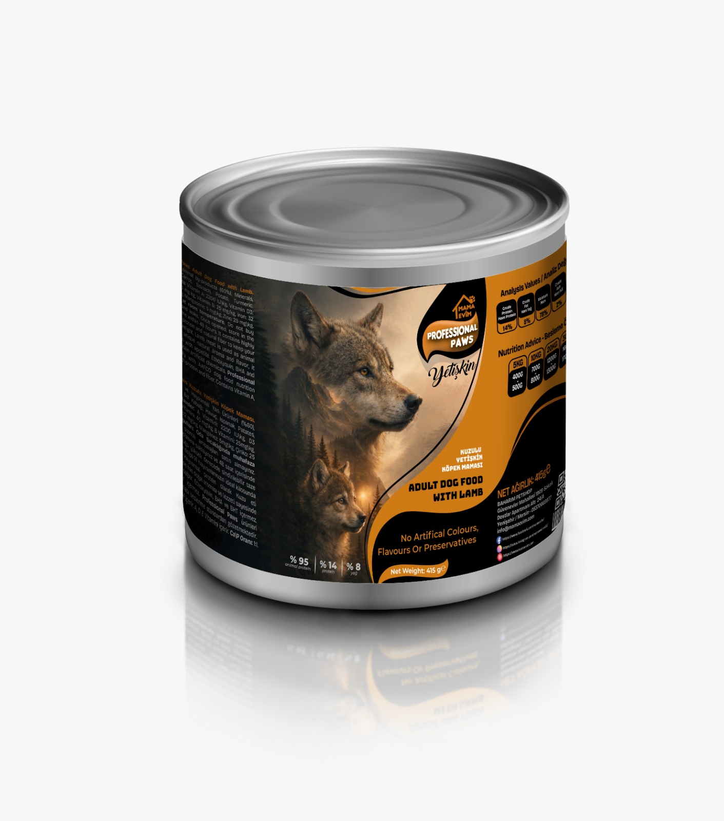 Professional Paws Kuzu Etli Yetişkin Köpek Konservesi (24 adet)