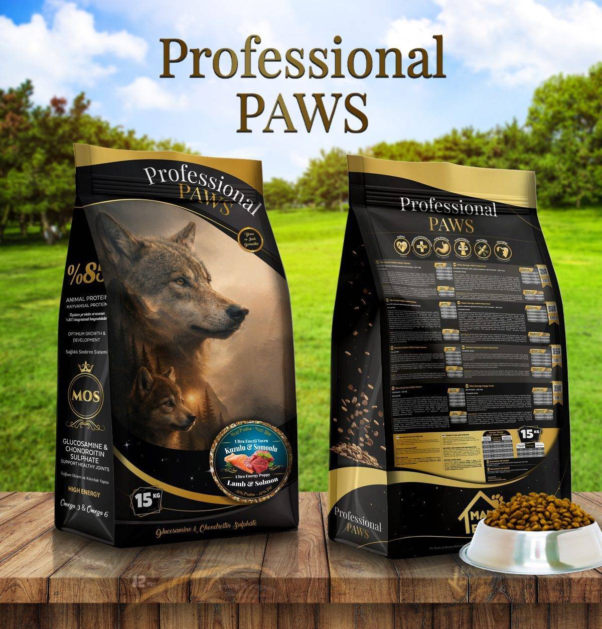 Professional Paws Kuzulu Somonlu Yavru Köpek Maması (15 Kg)
