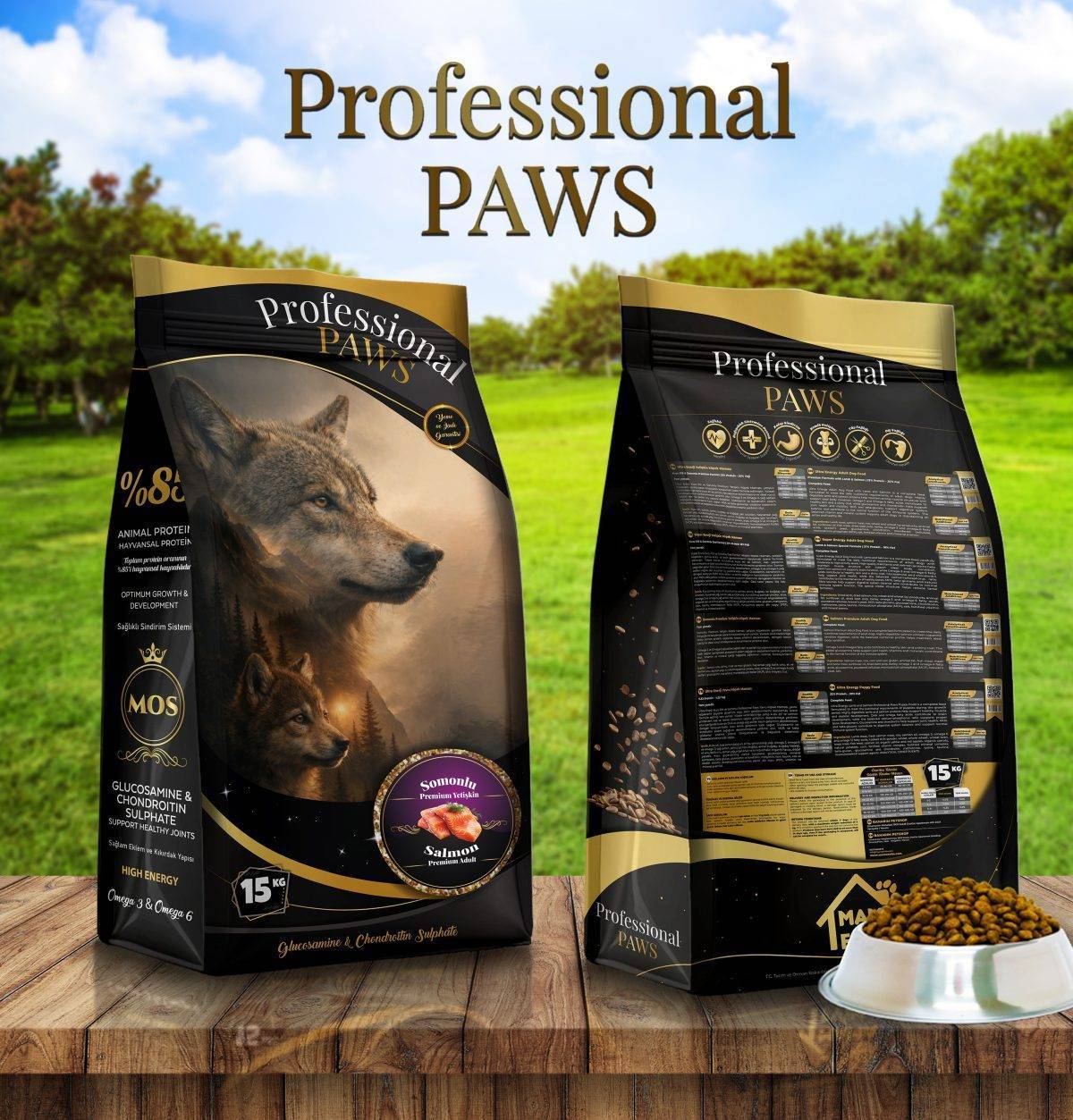 Professional Paws Hipoalerjenik Premium Somonlu Yetişkin Köpek Maması (15 Kg)